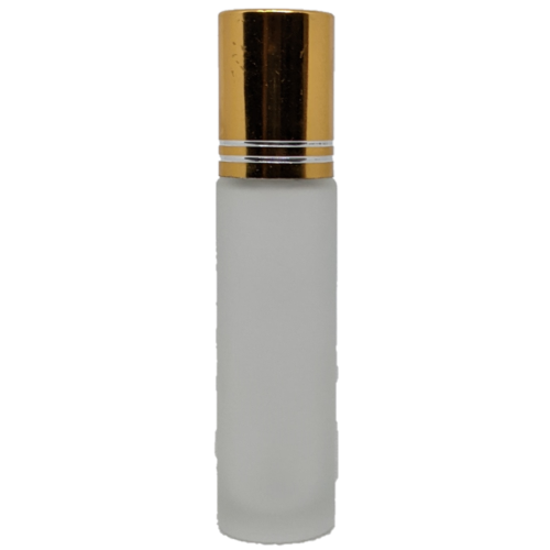 10ml Frosted White with Gold Lid